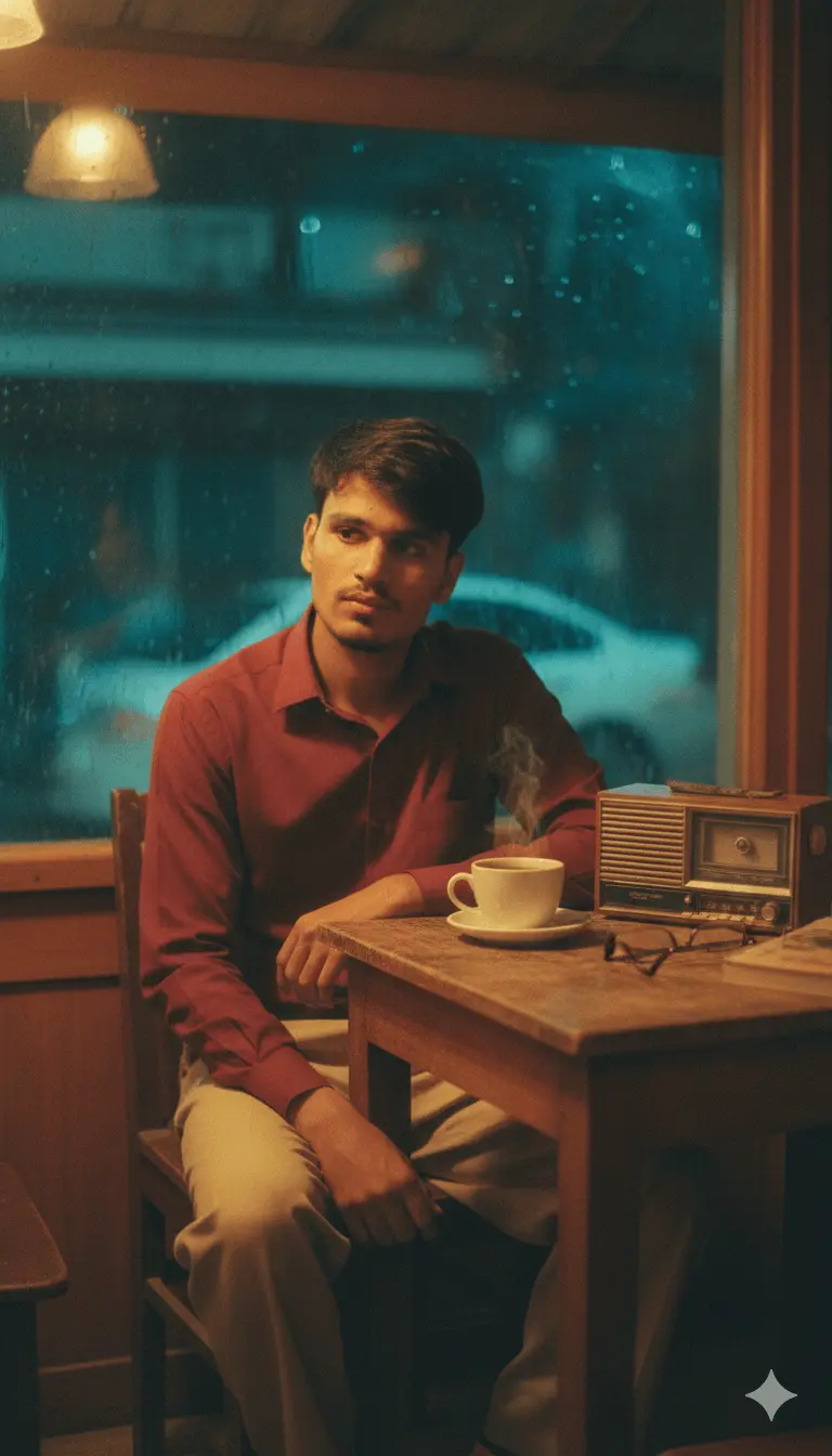Google Gemini Retro Style Boys AI Photo Editing Prompt Vintage Cafe Vibes